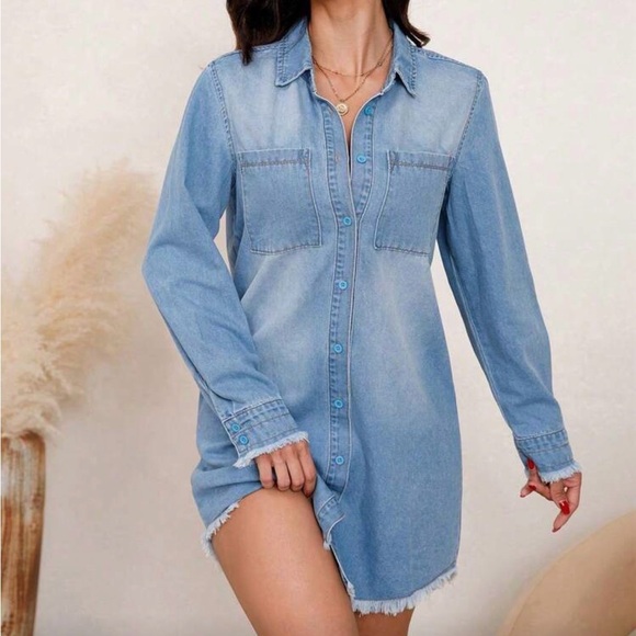 Denim Tunic Dress - Picture 2 of 3